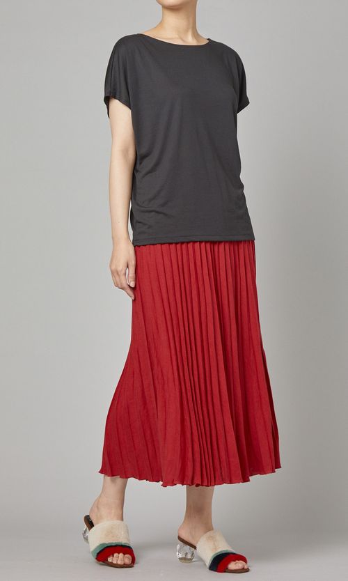 リネンプリーツスカート