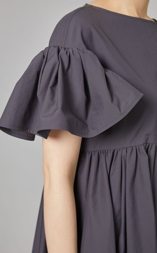 袖ギャザーペプラムブラウス