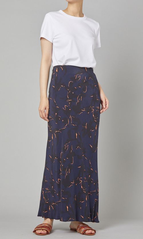 フラワープリントタイトスカート