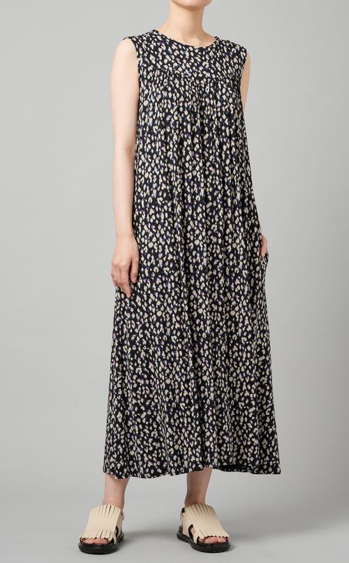 レオパードプリントフレアワンピース