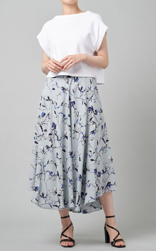 フラワープリントフレアスカート