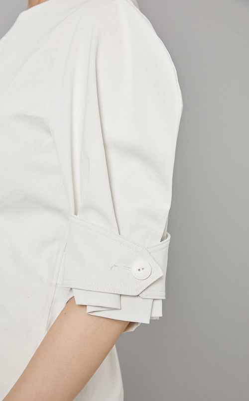 パフスリーブミリタリーブラウス