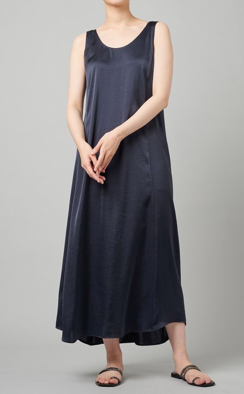 クラッシュサテンワンピース