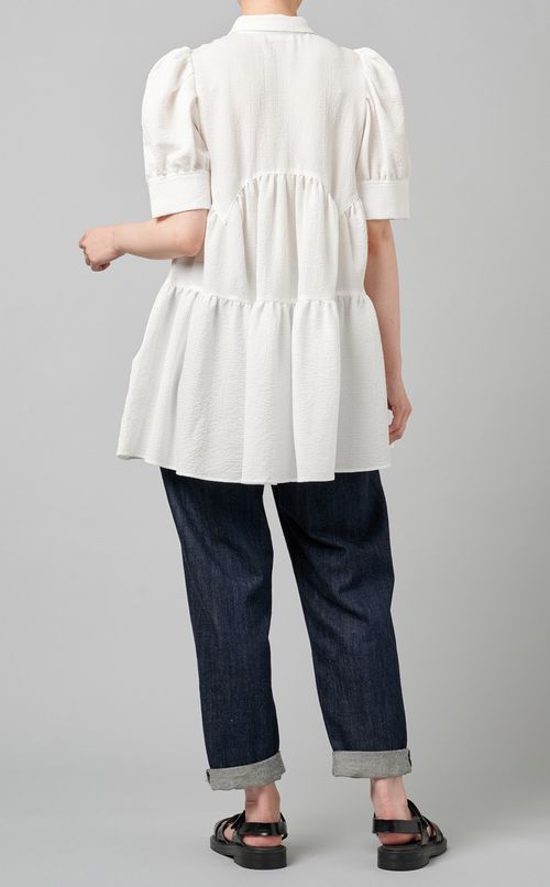 スカラップティアードブラウス