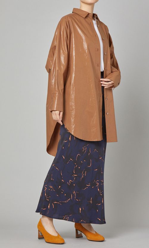 フラワープリントタイトスカート