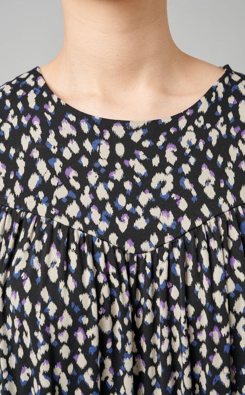 レオパードプリントフレアワンピース