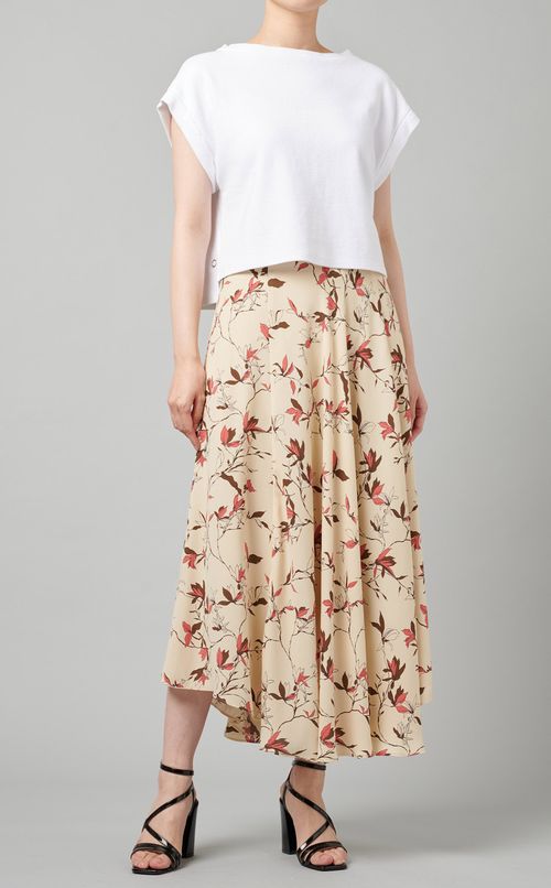 フラワープリントフレアスカート