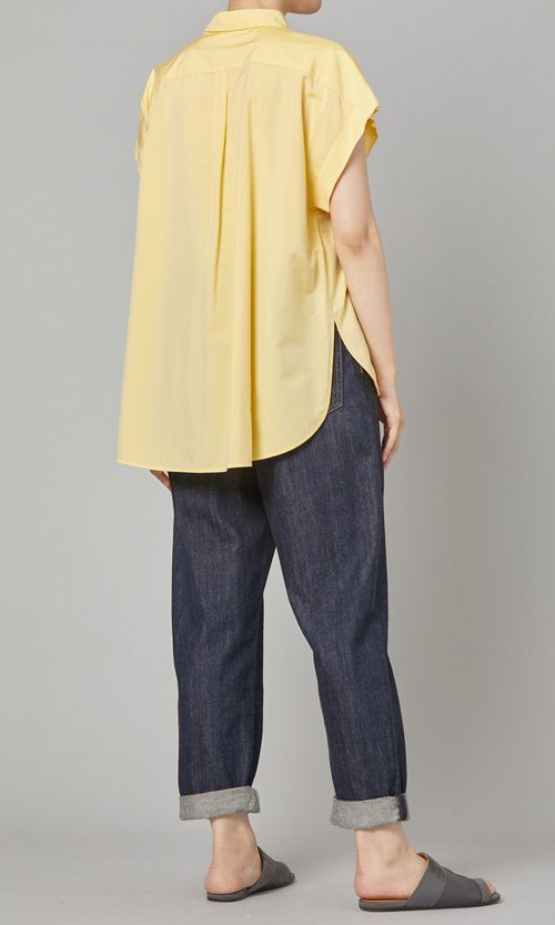 レーヨンシャツカラーブラウス