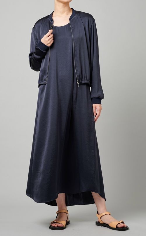 クラッシュサテンワンピース