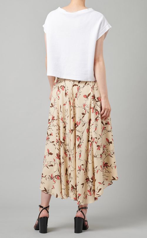 フラワープリントフレアスカート