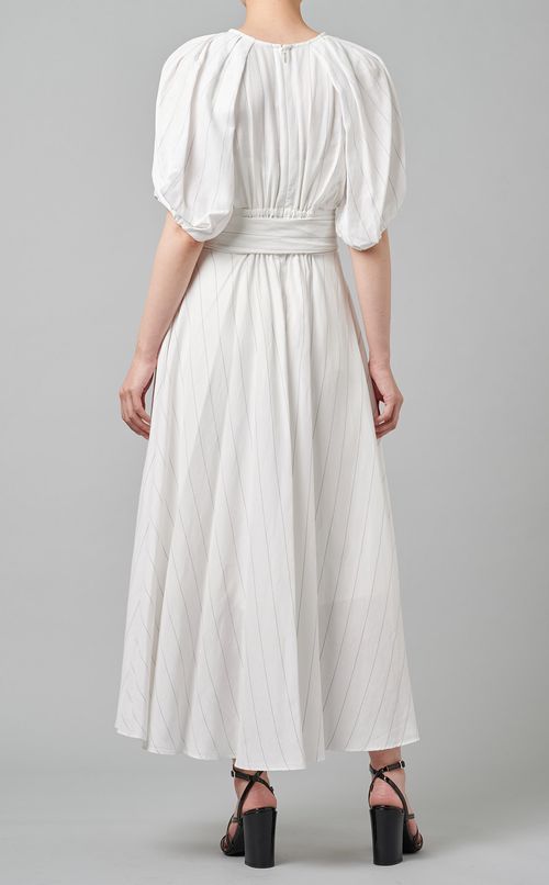 ストライプカシュクールワンピース