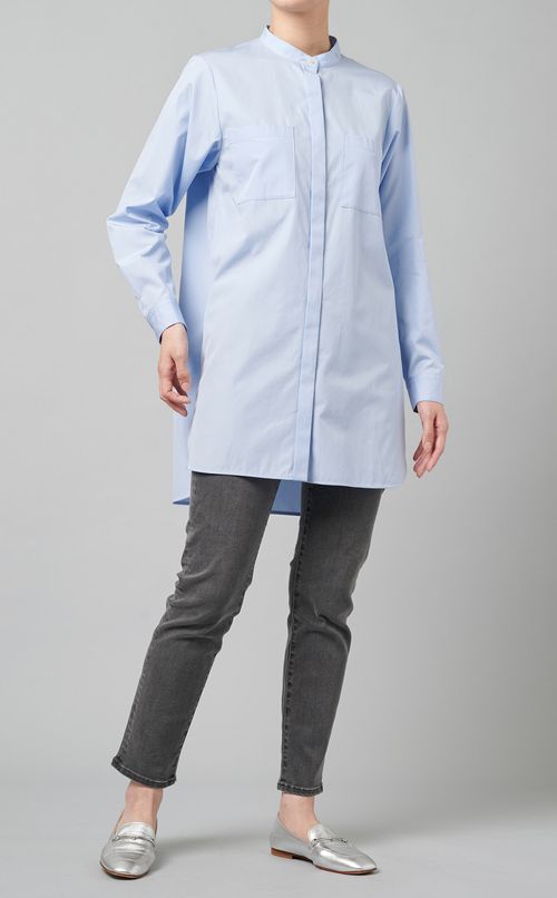 コットンチュニックブラウス