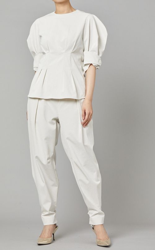 パフスリーブミリタリーブラウス