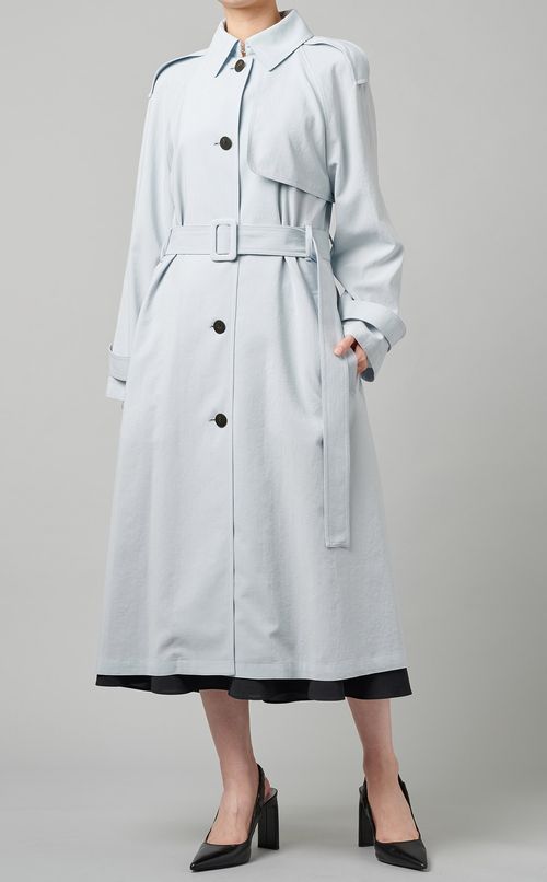 シンプルブレストトレンチコート