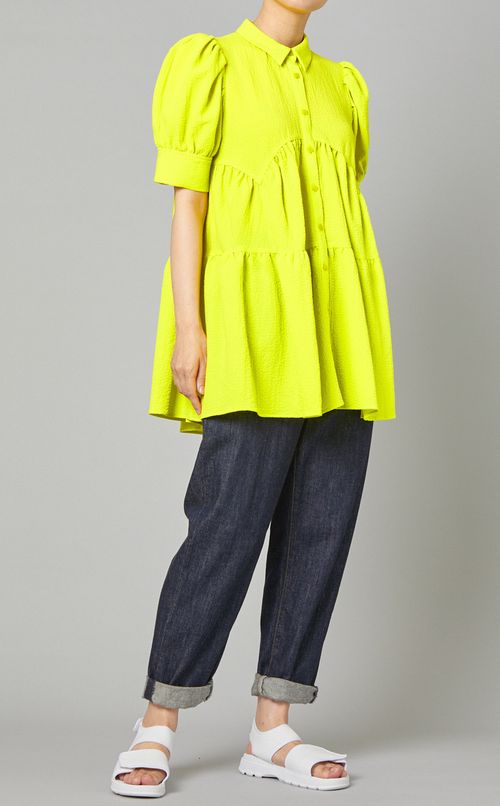 スカラップティアードブラウス