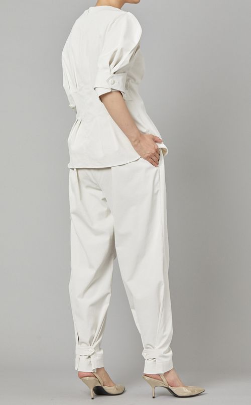 パフスリーブミリタリーブラウス