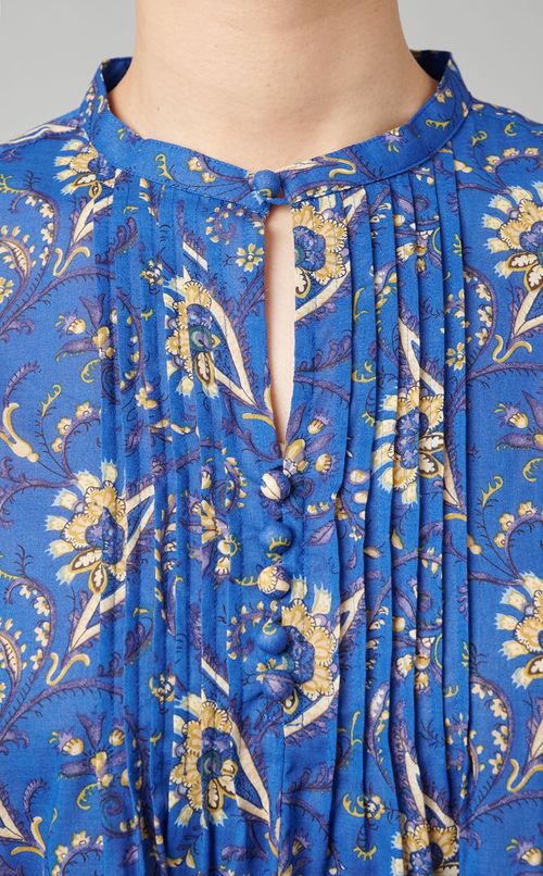 フロントタックプリントブラウス