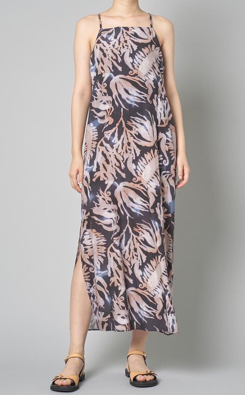 プリントキャミソールロングワンピース