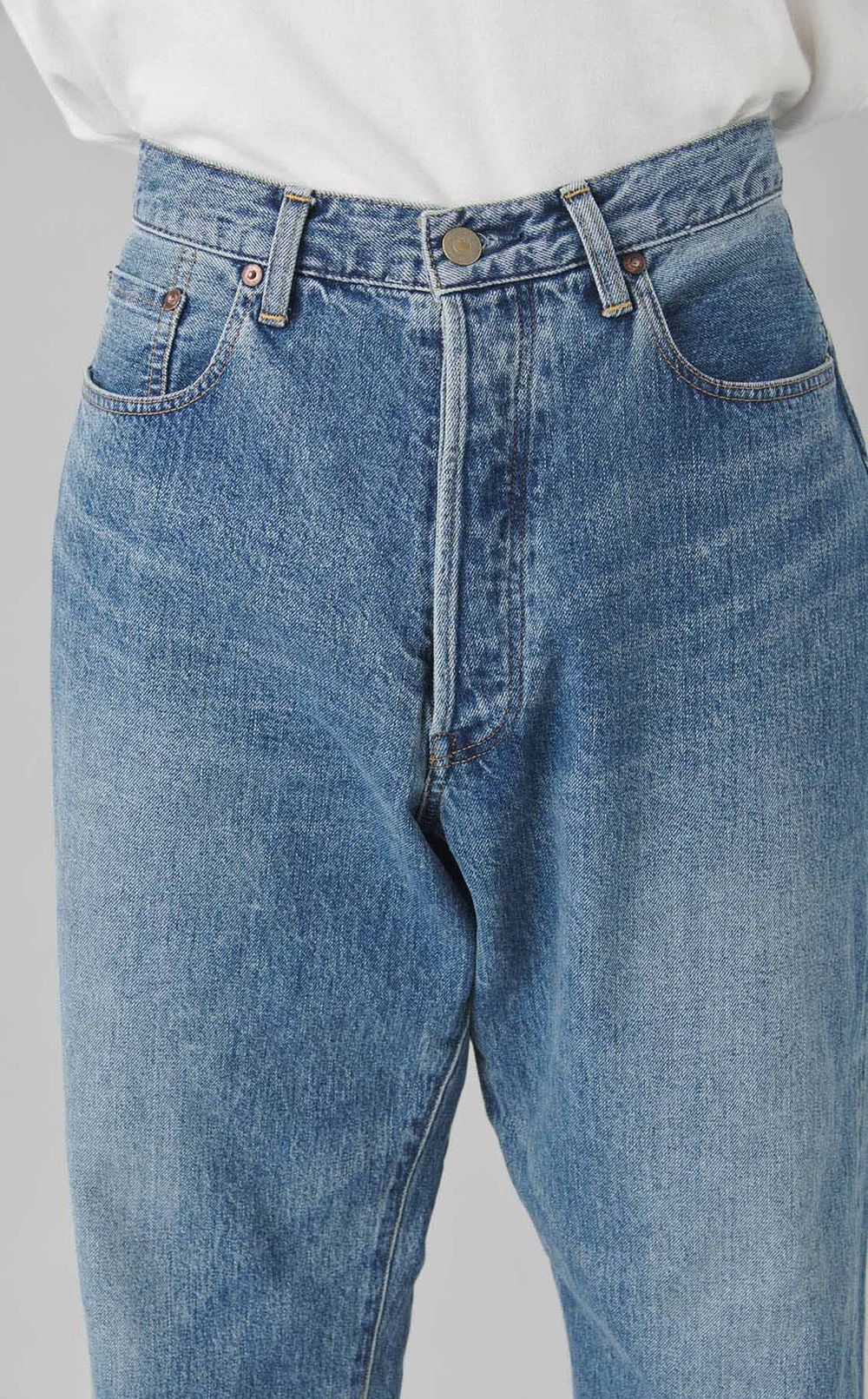 ウォッシュドデニム5ポケットパンツ