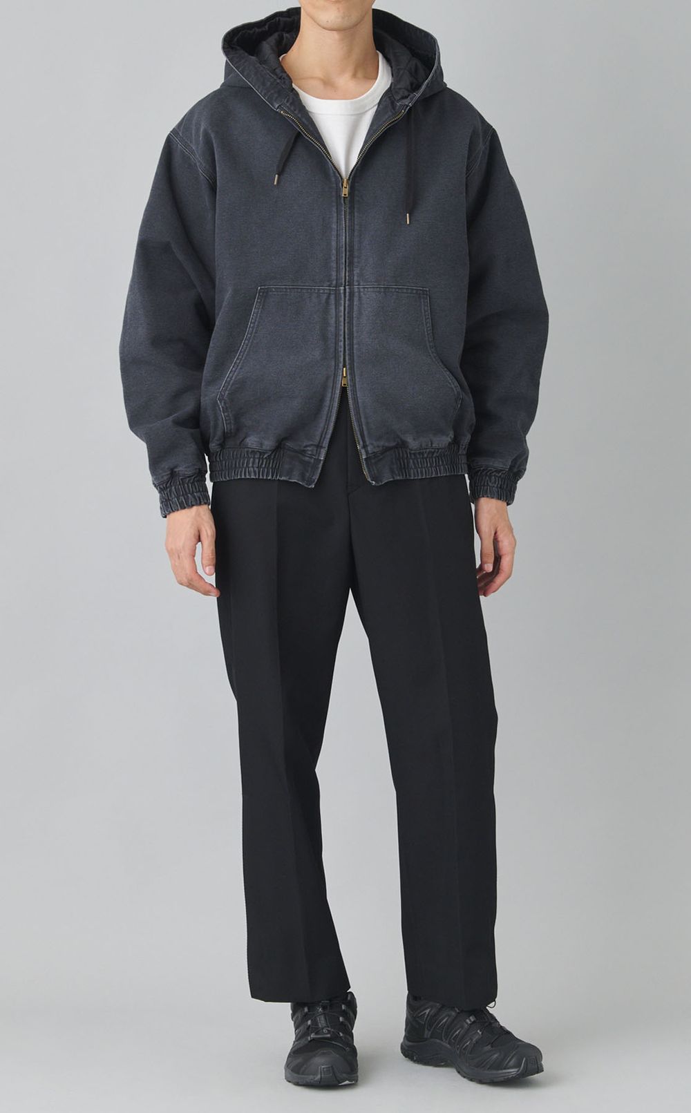 ウールカルゼジップトラウザー