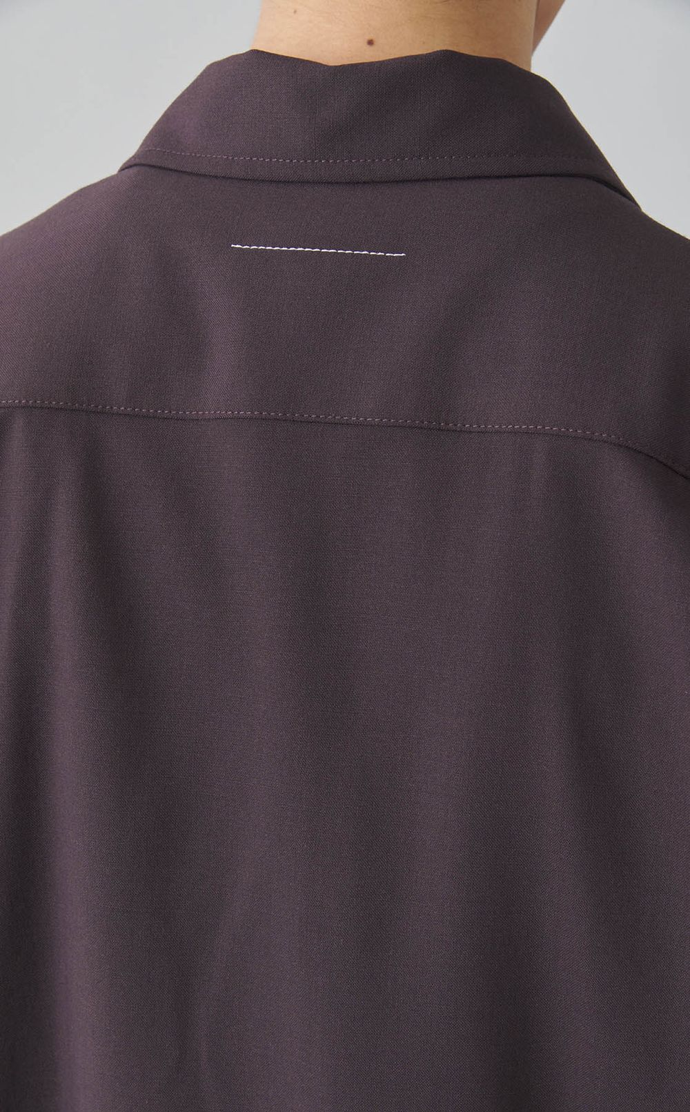 オープンカラーロングスリーブシャツ