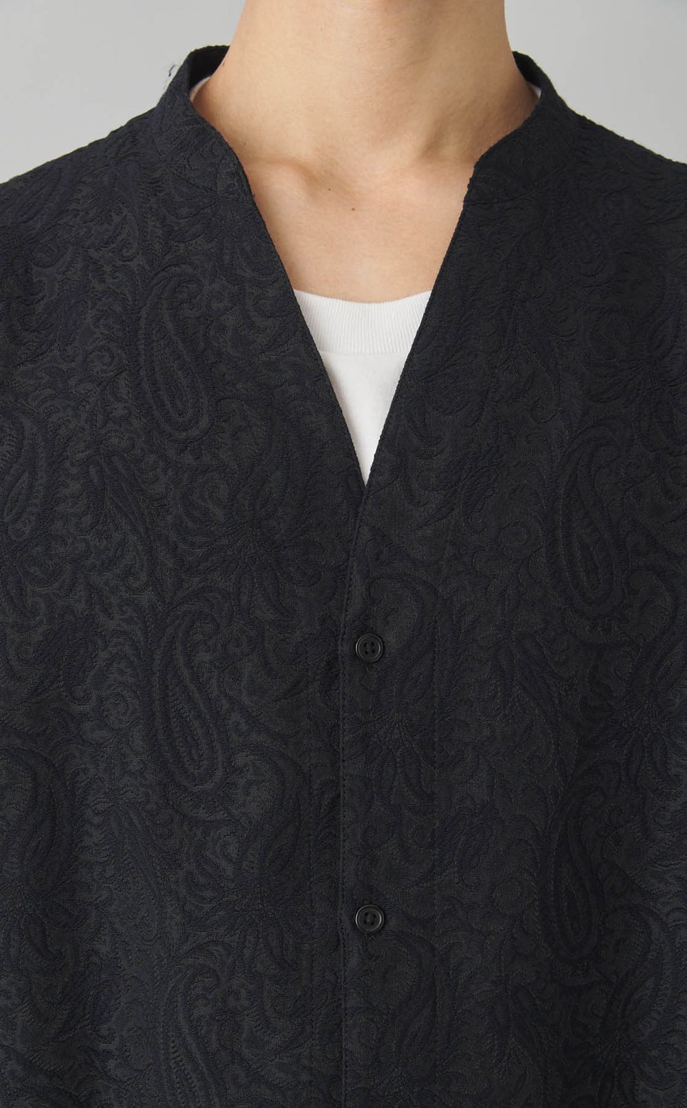 バンドカラースキッパーシャツ