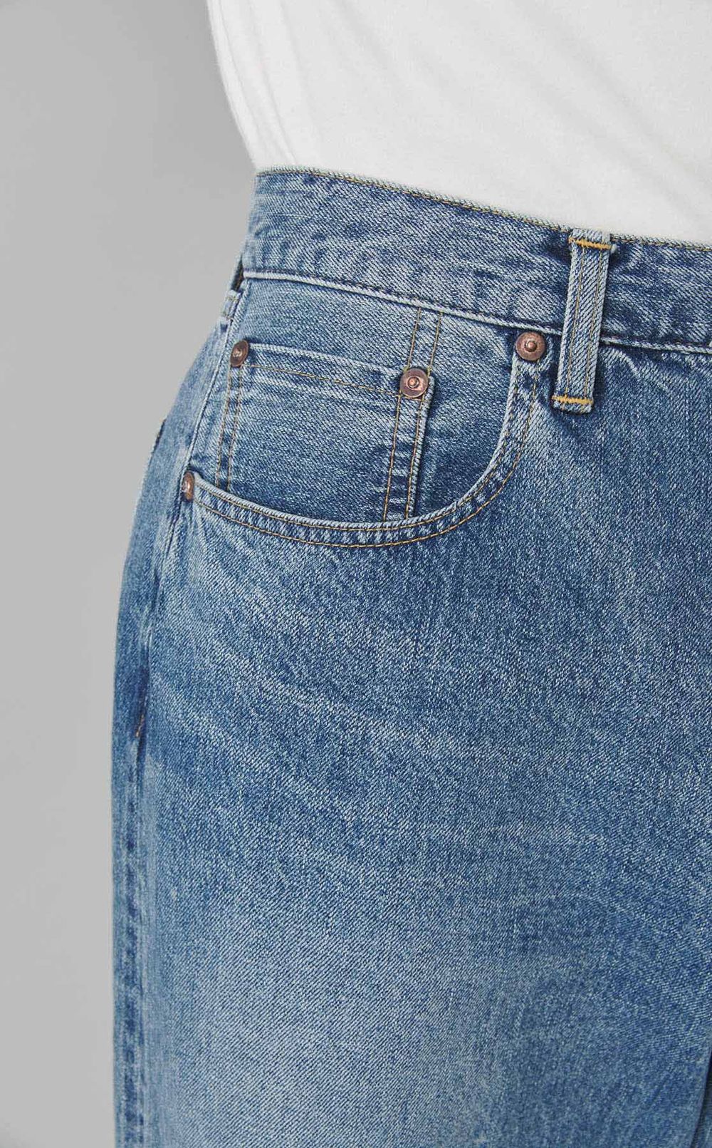 ウォッシュドデニム5ポケットパンツ