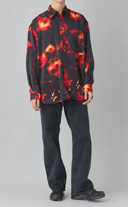 リラックスストレートデニムパンツ