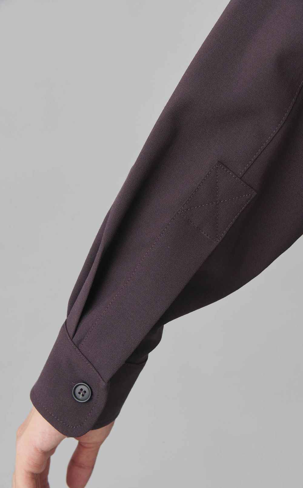 オープンカラーロングスリーブシャツ