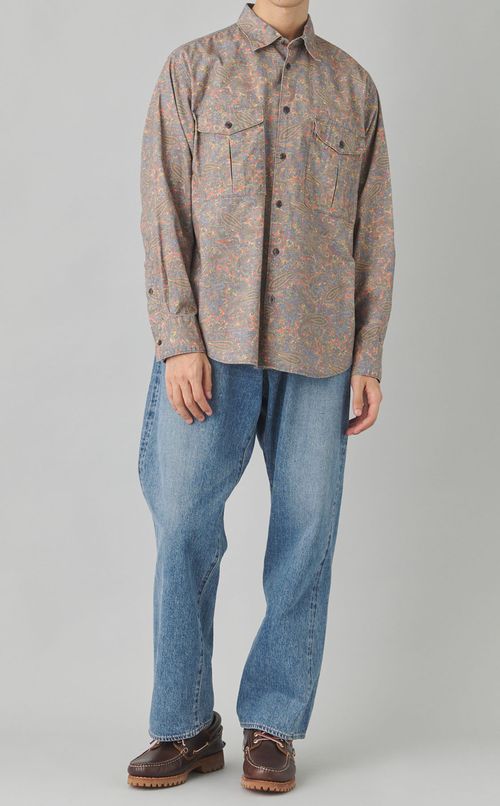 ペイズリーオフィサーシャツ