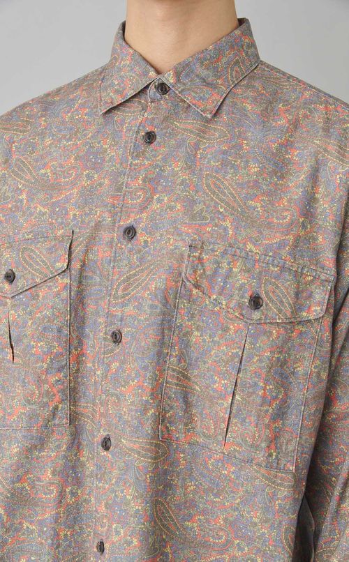 ペイズリーオフィサーシャツ