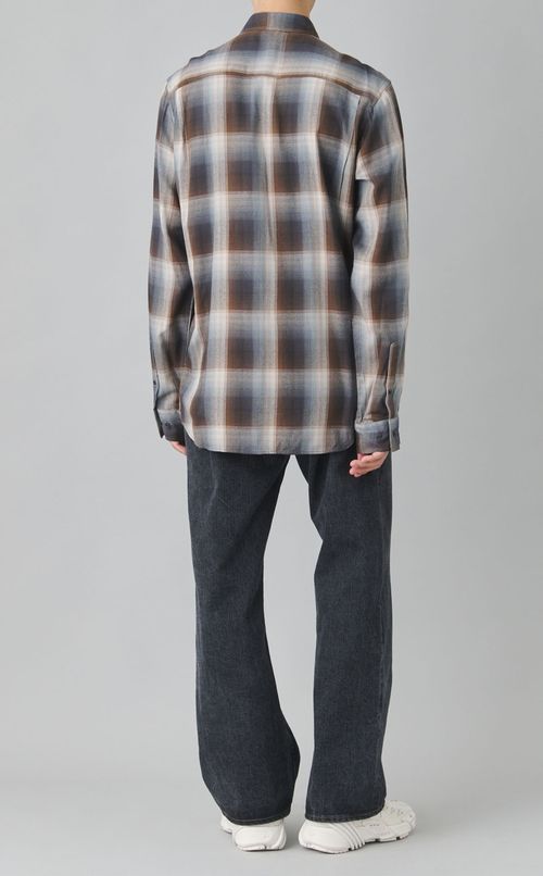 チェックエンブロイダリーシャツ