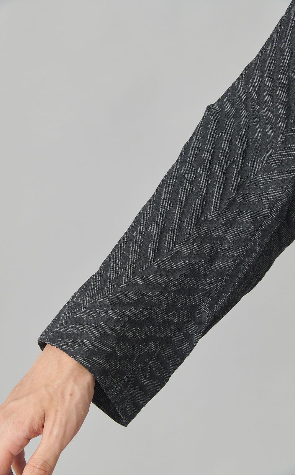 ジャカードノーカラージャケット