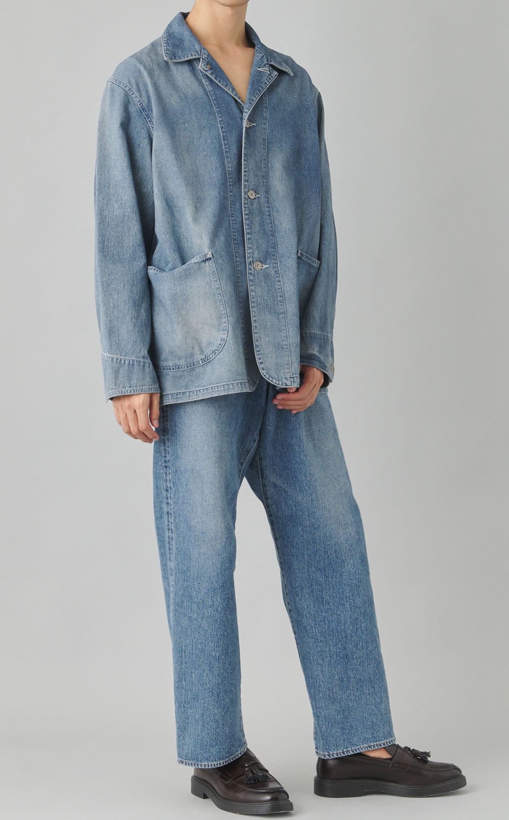 ウォッシュドデニム5ポケットパンツ