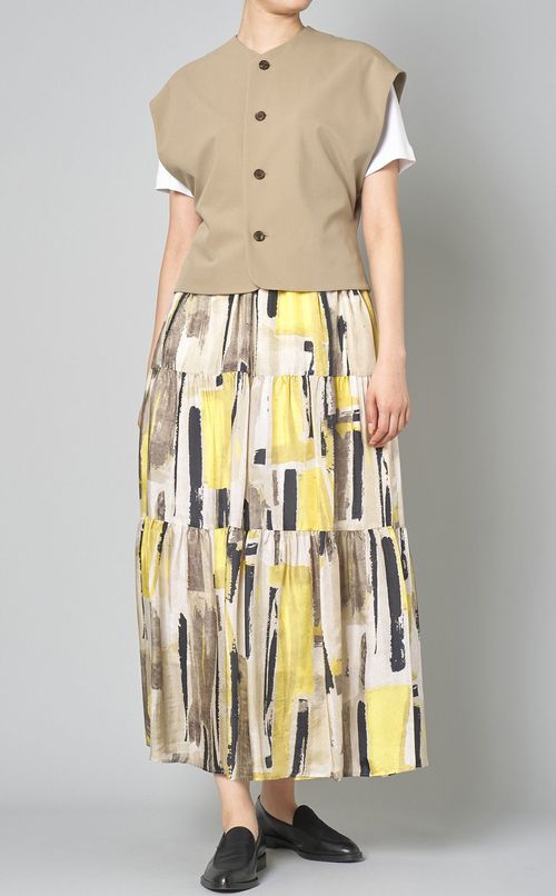 ペインティングティアードスカート