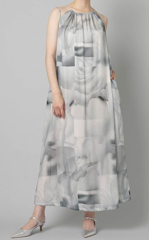 ギャザーフレアキャミソールワンピース