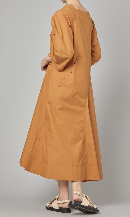 コットンポプリンツイストドレス