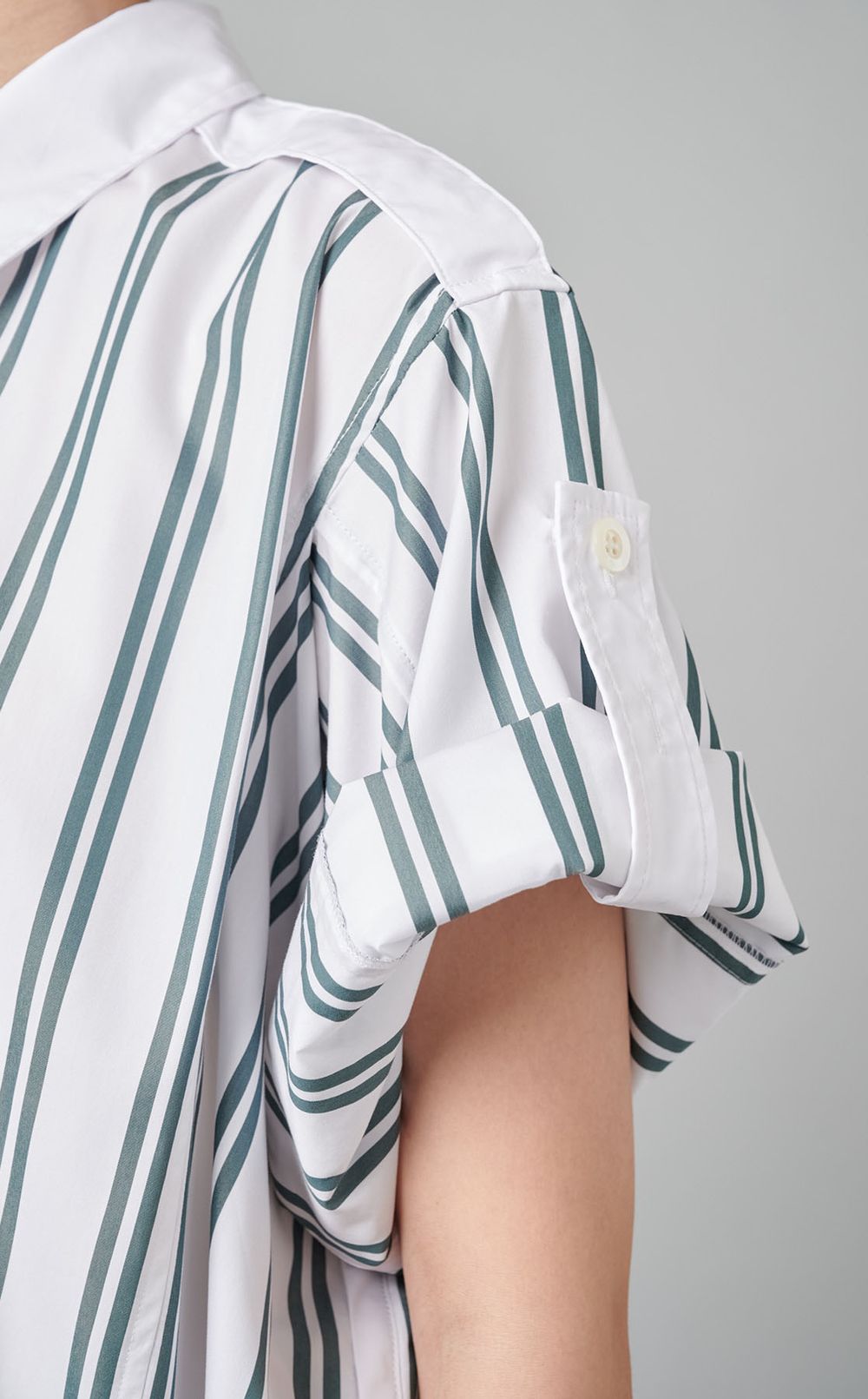 ストライプロングシャツブラウス