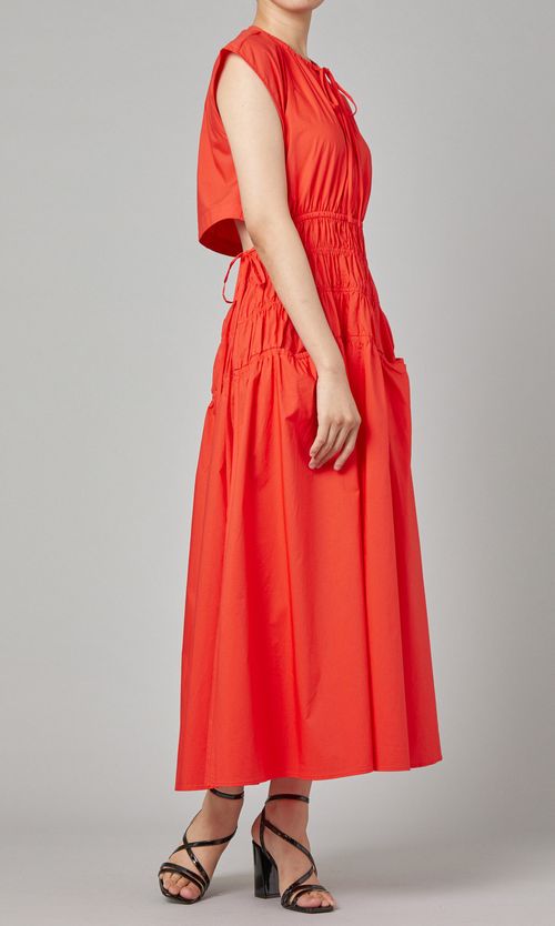 シャーリングコットンワンピース