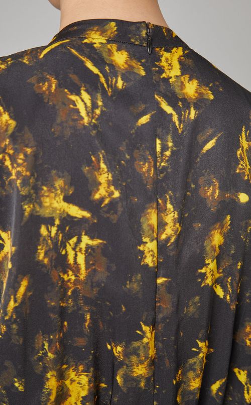 プリントロングプリーツワンピース