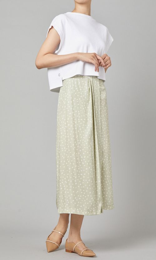 変形ドットセンタープリーツスカート