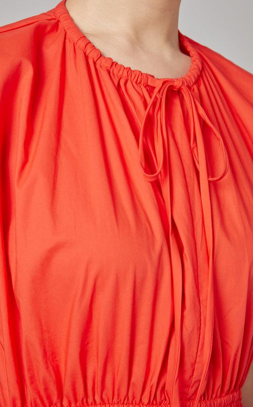 シャーリングコットンワンピース