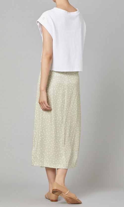 変形ドットセンタープリーツスカート