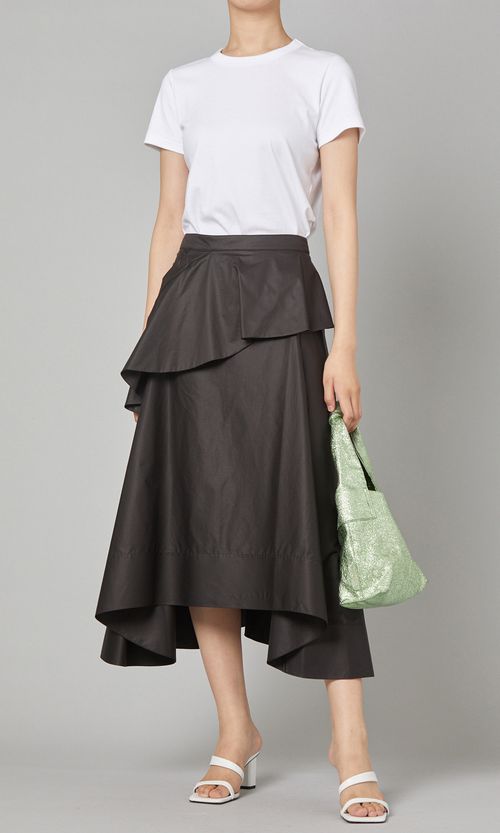 ギャザーフレアミディスカート