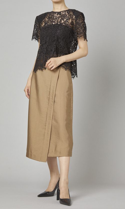 レースショートスリーブブラウス