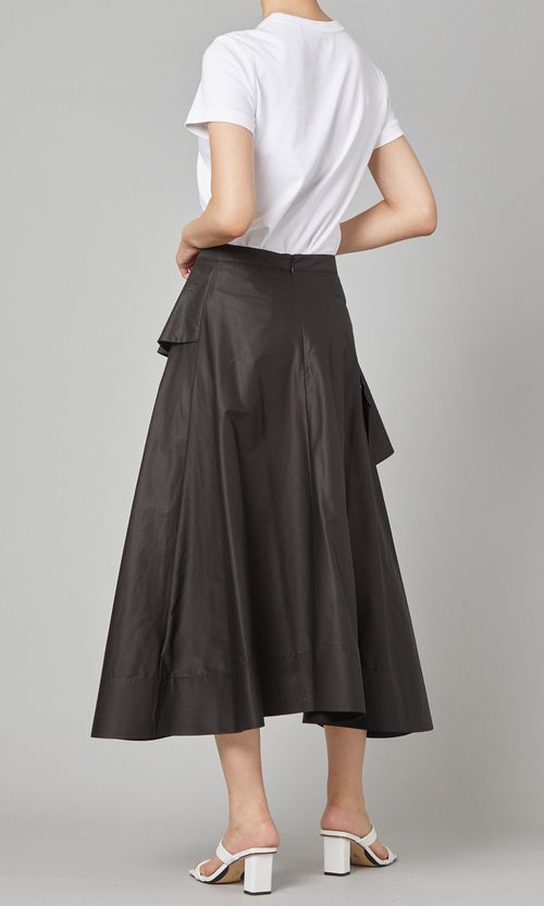 ギャザーフレアミディスカート