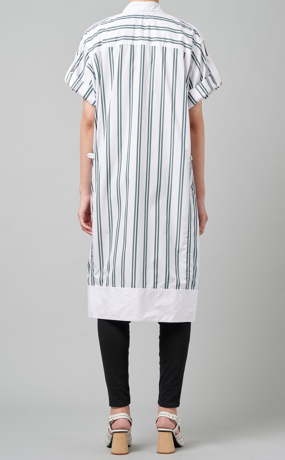 ストライプロングシャツブラウス