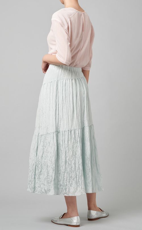 ワッシャーフレアミディスカート