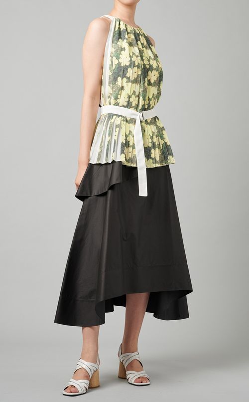 ギャザーフレアミディスカート