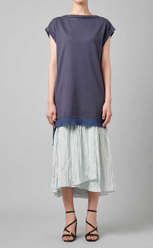 ワッシャーフレアミディスカート